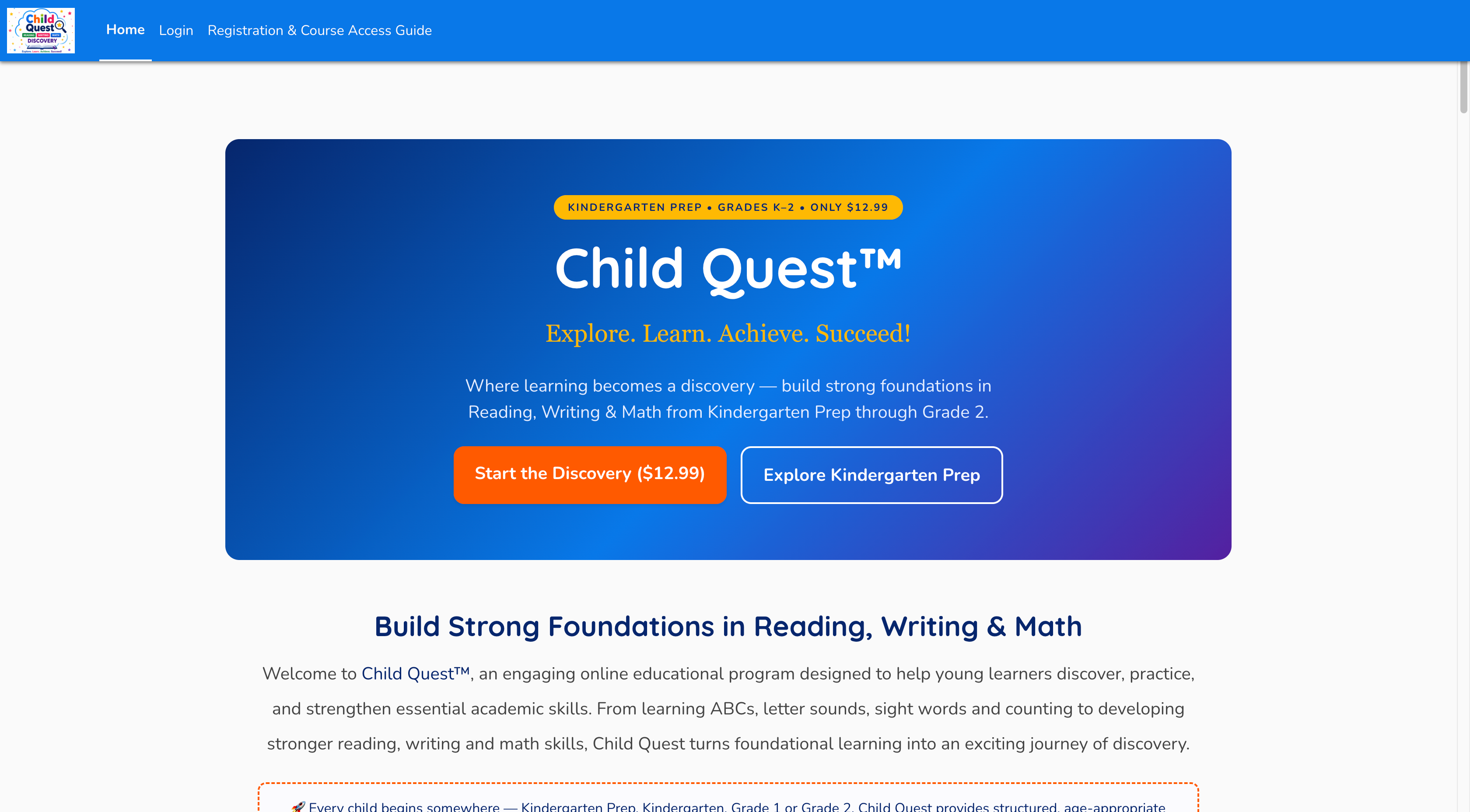 Explore Kindergarten Prep