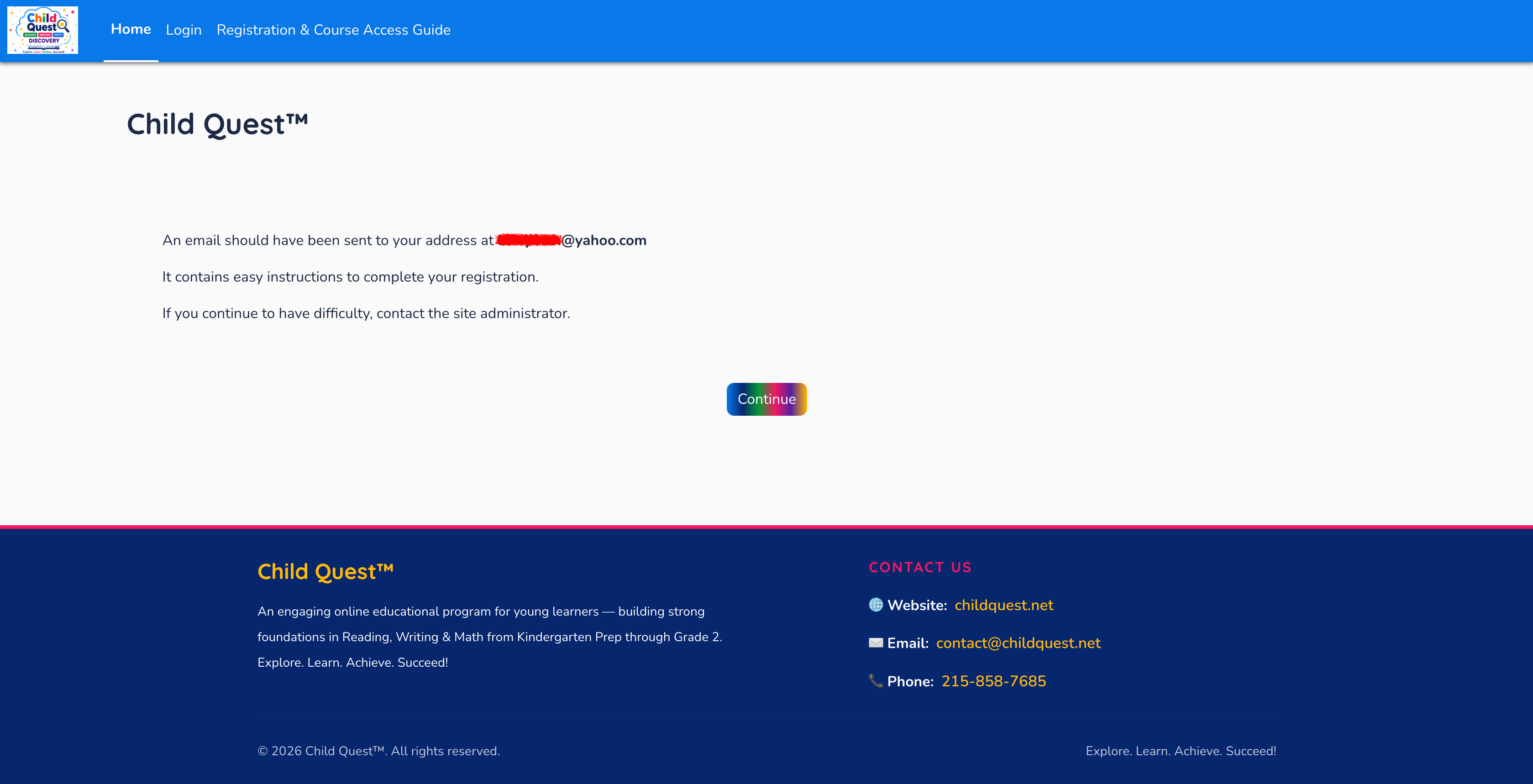 Email Confirmation Sent
